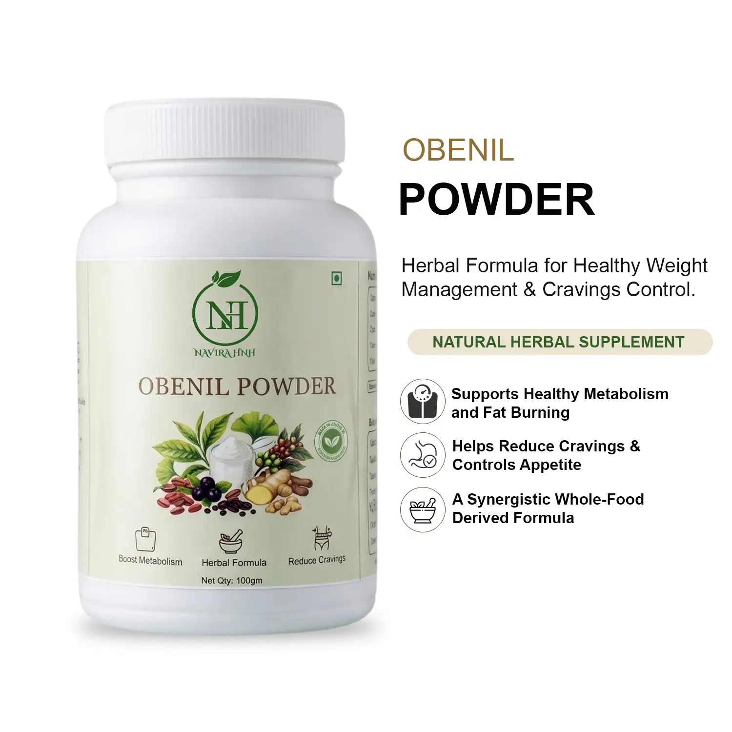 Obenil Powder | Ayurvedic Herbal Powder for Weight Management Support | Plant-Based Formula
